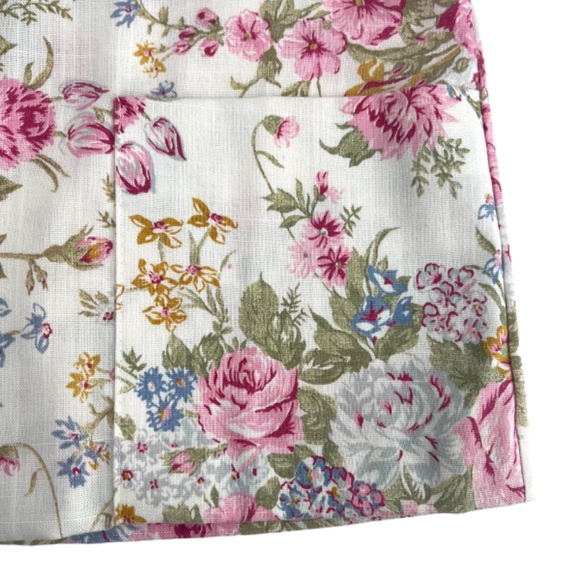 Vintage Blair 80s Floral Bouquet Cream Blazer Jacket Size 16 - Picture 8 of 12